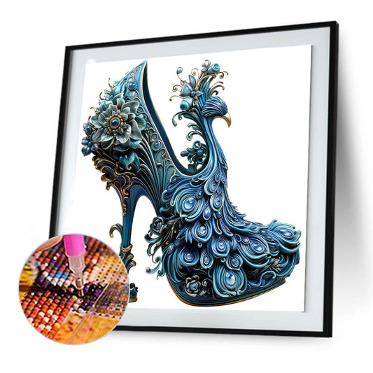 Blue High Heels - Full Round Drill Diamond Painting 30*30CM