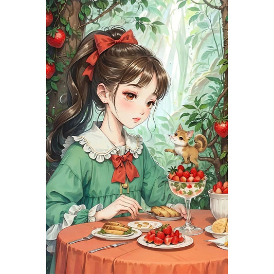 Girl - 11CT Stamped Cross Stitch 50*75CM