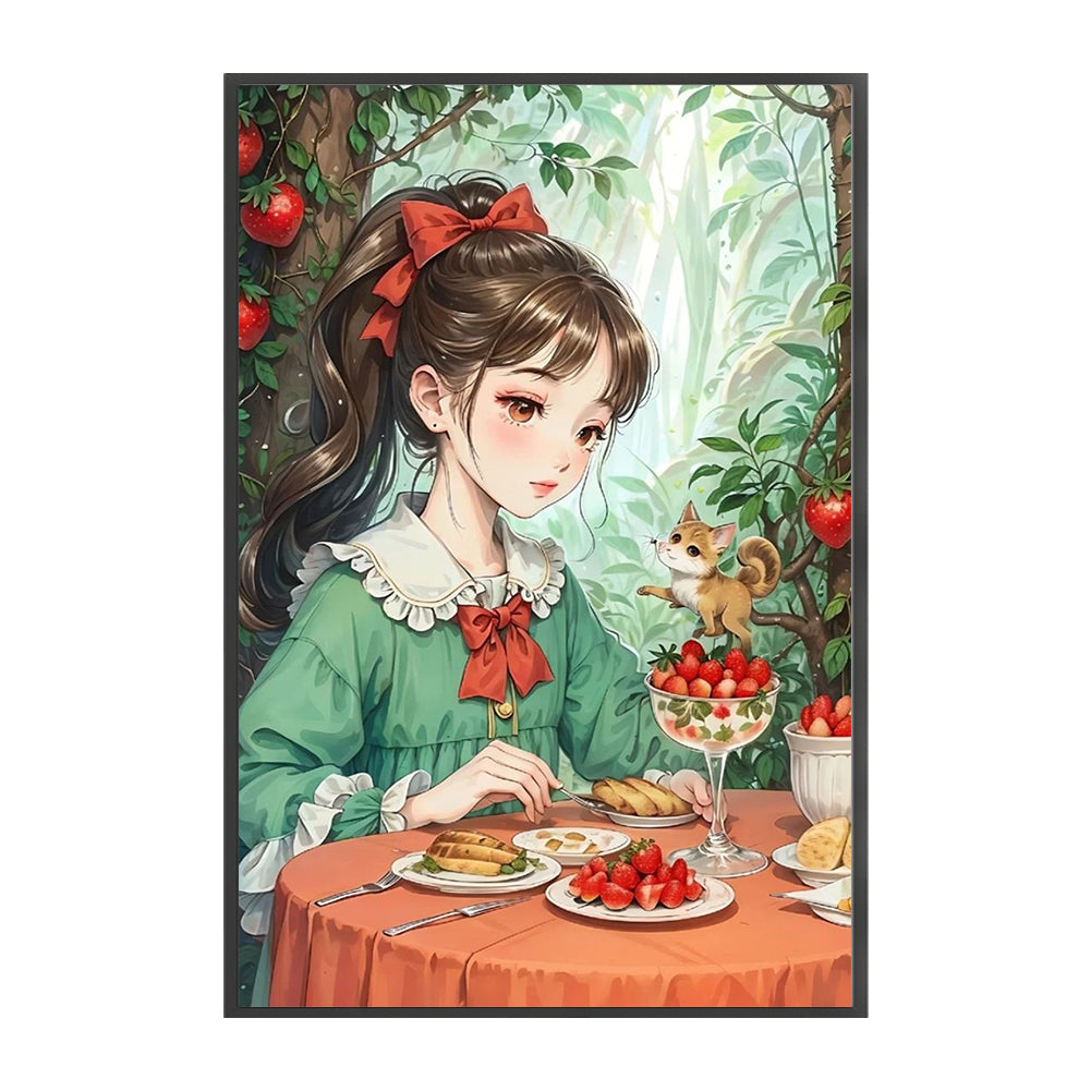 Girl - 11CT Stamped Cross Stitch 50*75CM