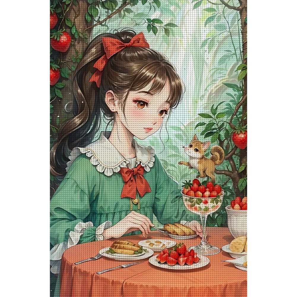 Girl - 11CT Stamped Cross Stitch 50*75CM