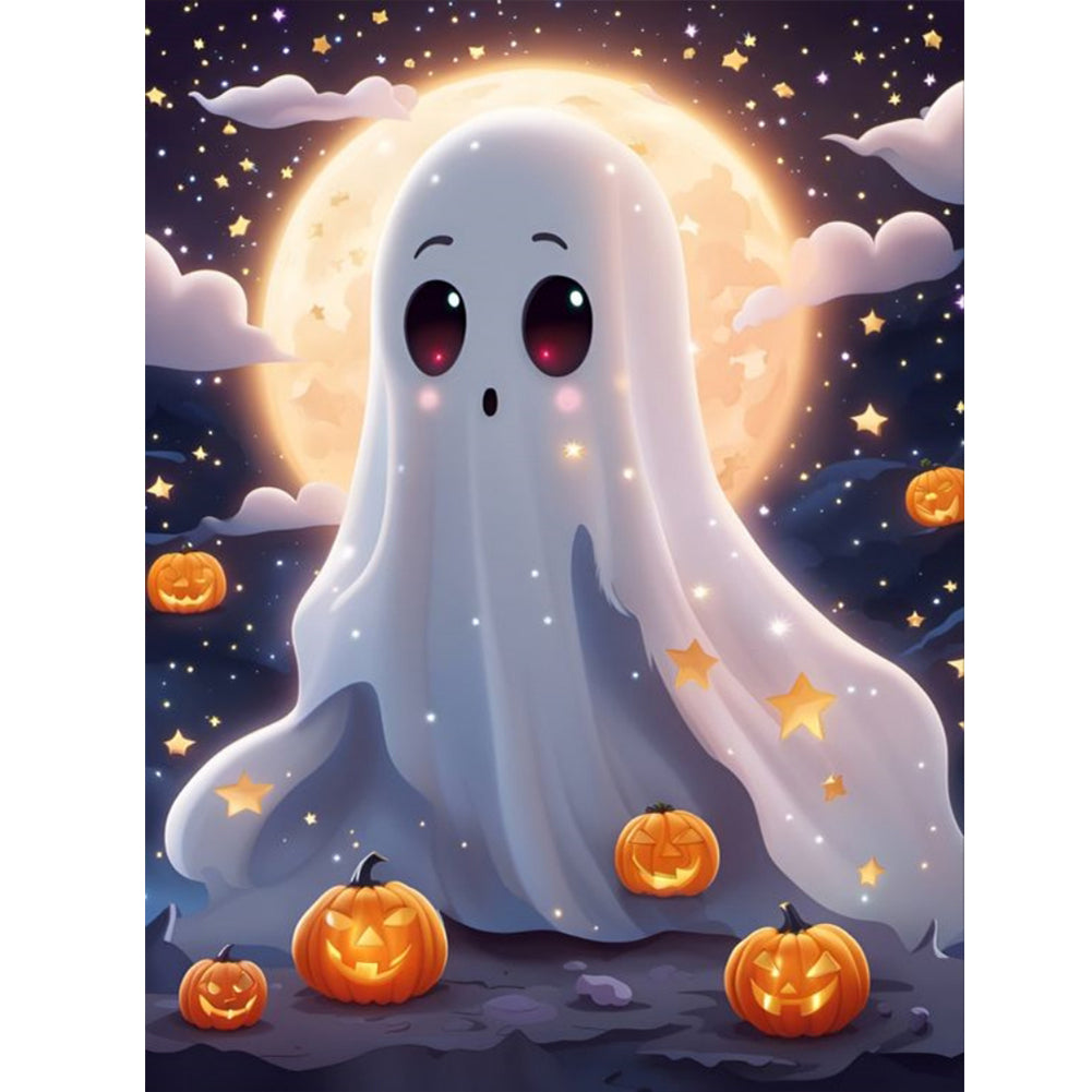 Halloween Cute Little Ghost - Full Round Drill Diamond Painting 30*40CM