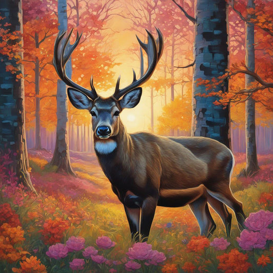 Deer - Full Round Drill Diamond Painting 40*40CM