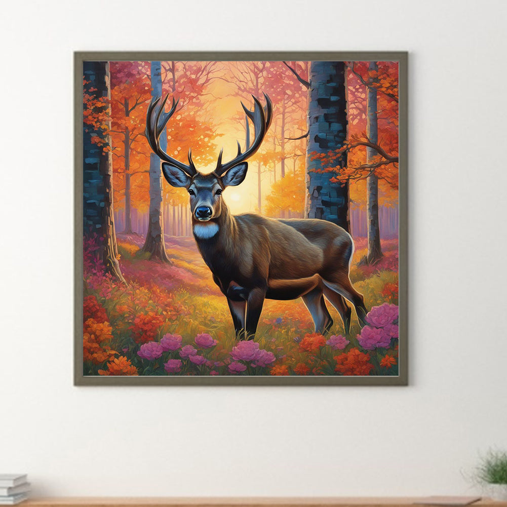 Deer - Full Round Drill Diamond Painting 40*40CM