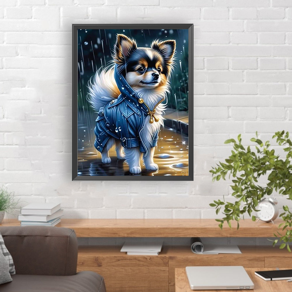 Puppy Wearing Clothes - Full Round Drill Diamond Painting 30*40CM
