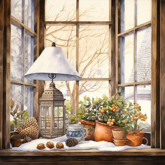 Winter Room - Full Round Drill Diamond Painting 30*30CM