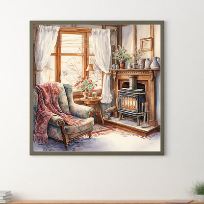 Winter Room - Full Round Drill Diamond Painting 30*30CM