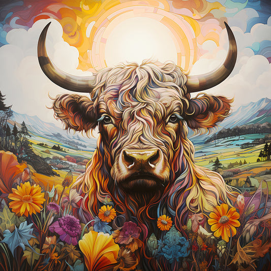 Pastoral Animal Yak - Full Round Drill Diamond Painting 30*30CM
