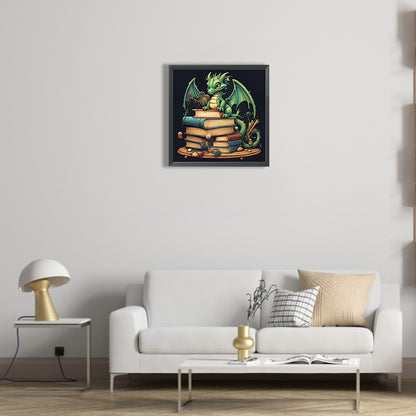 Book Dinosaur - Full Square Drill Diamond Painting 30*30CM