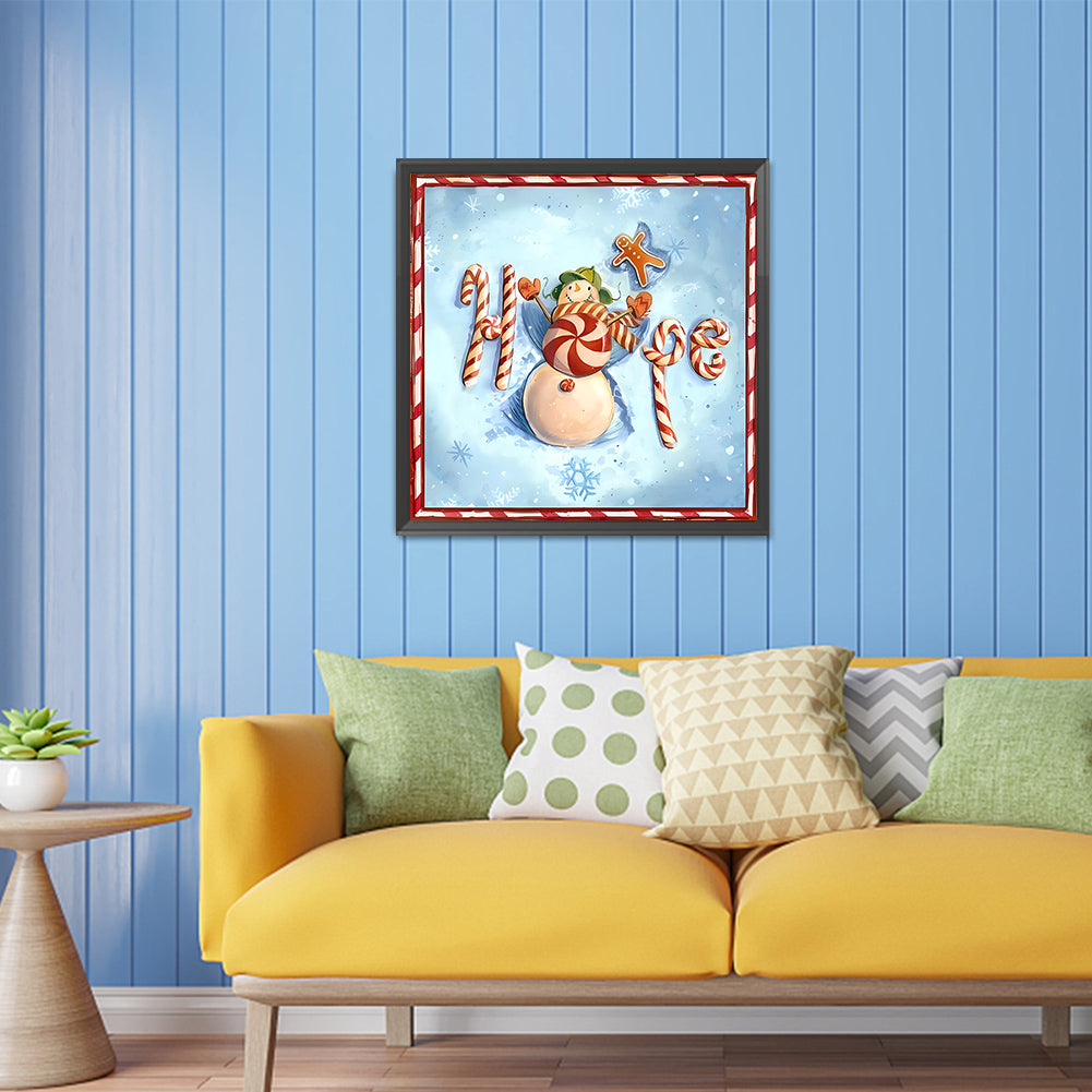 Christmas Snowman - Full Square Drill Diamond Painting 30*30CM