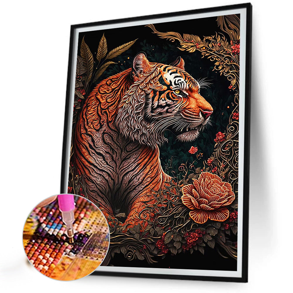 Bronzed Tiger - Full Square Drill Diamond Painting 30*40CM