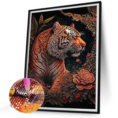 Bronzed Tiger - Full Square Drill Diamond Painting 30*40CM