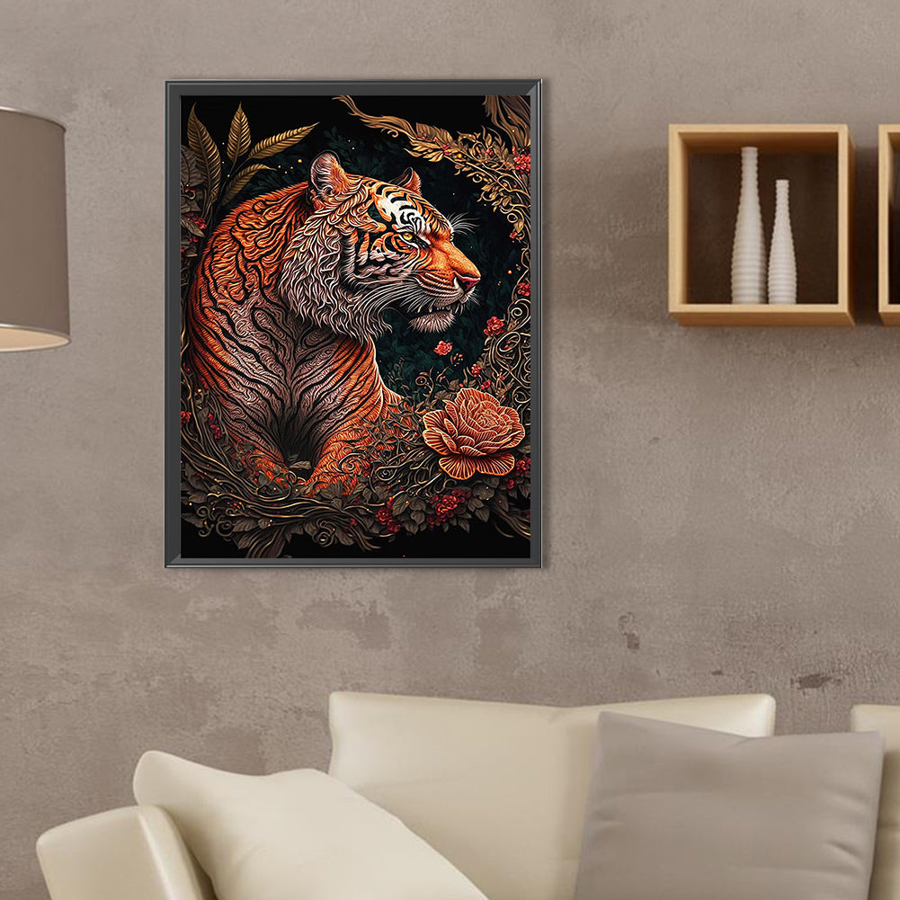 Bronzed Tiger - Full Square Drill Diamond Painting 30*40CM
