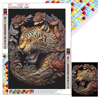 Bronzed Tiger - Full Square Drill Diamond Painting 30*40CM