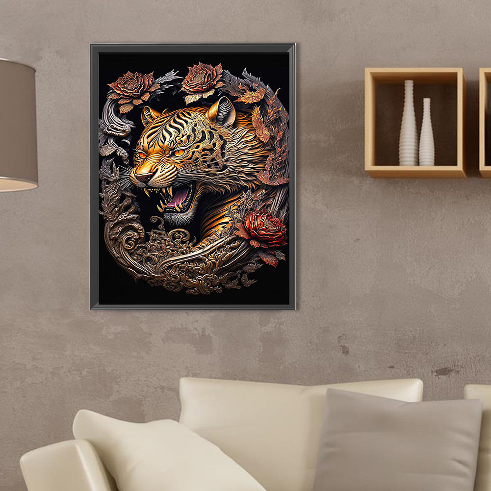 Bronzed Tiger - Full Square Drill Diamond Painting 30*40CM