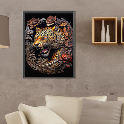 Bronzed Tiger - Full Square Drill Diamond Painting 30*40CM