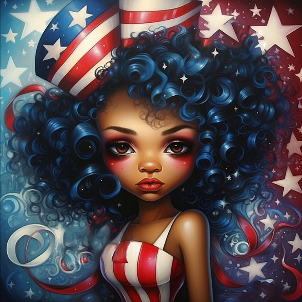 Girl - Full Round Drill Diamond Painting 30*30CM