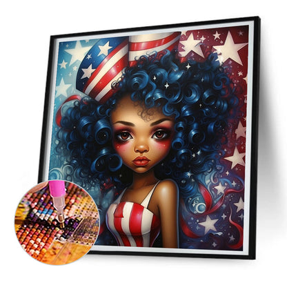 Girl - Full Round Drill Diamond Painting 30*30CM