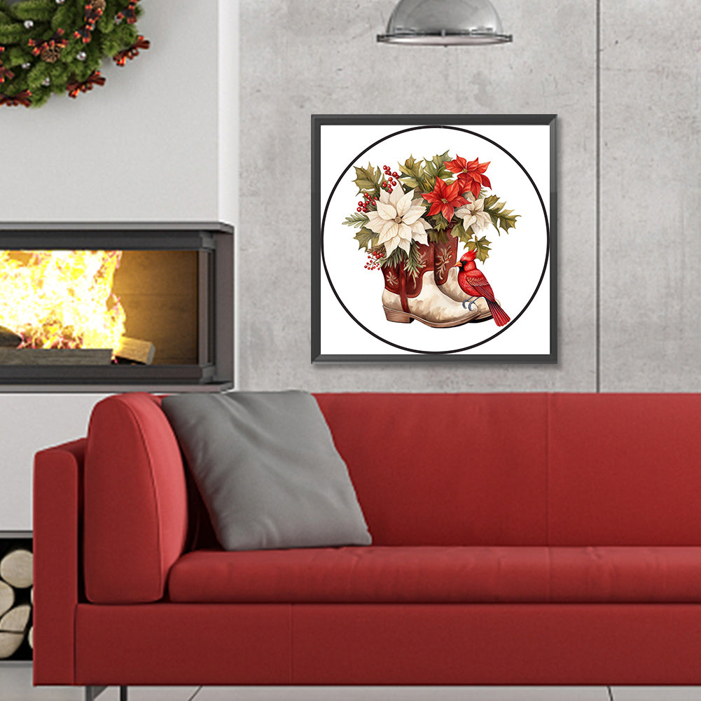 Round Brand Boots Bouquet - Full Round Drill Diamond Painting 30*30CM