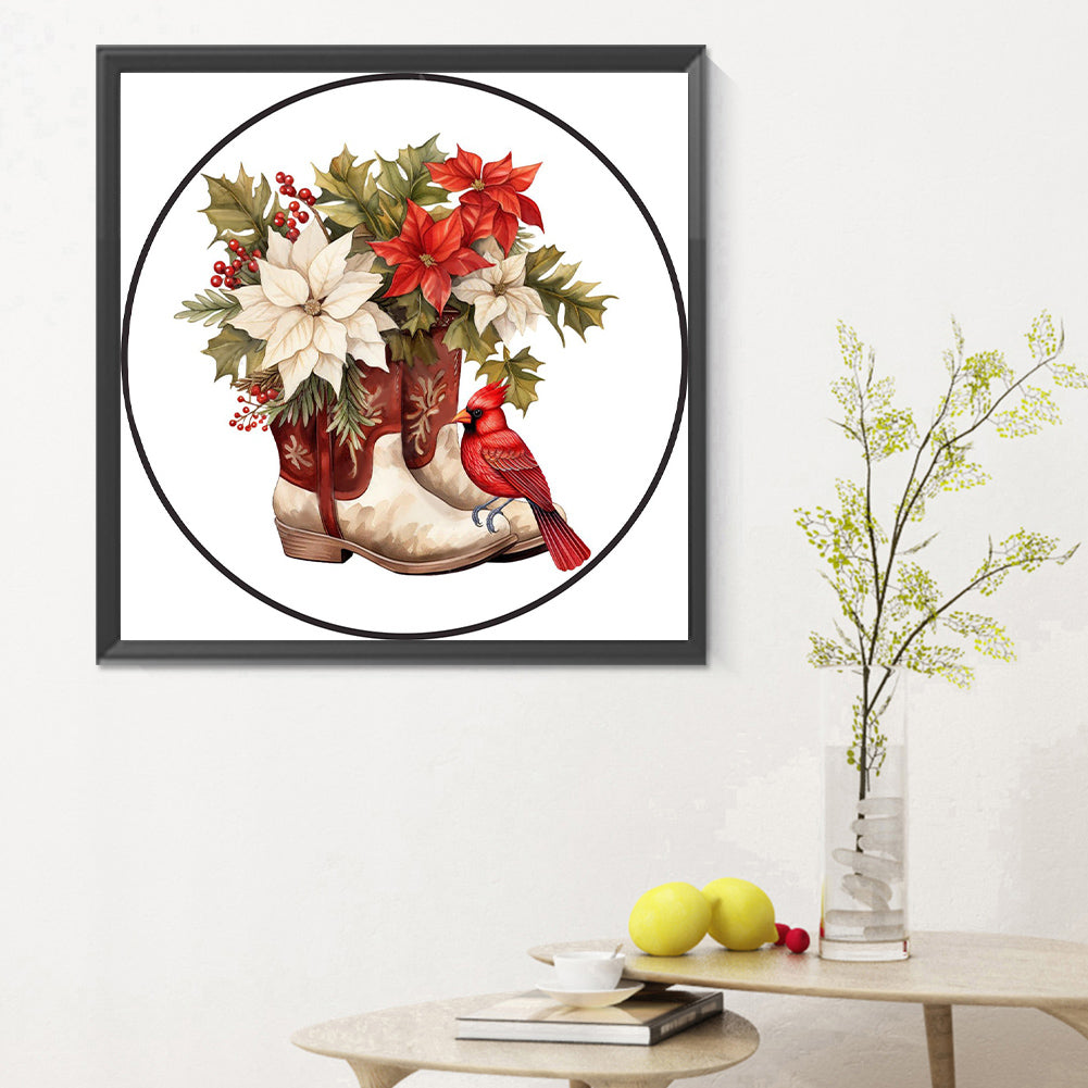 Round Brand Boots Bouquet - Full Round Drill Diamond Painting 30*30CM