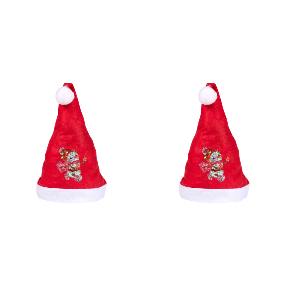 DIY Diamond Painting Christmas Hat Comfort Soft for Adults Unisex (Snowman #4)