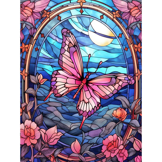 Butterflies And Roses - Full Round Drill Diamond Painting 30*40CM