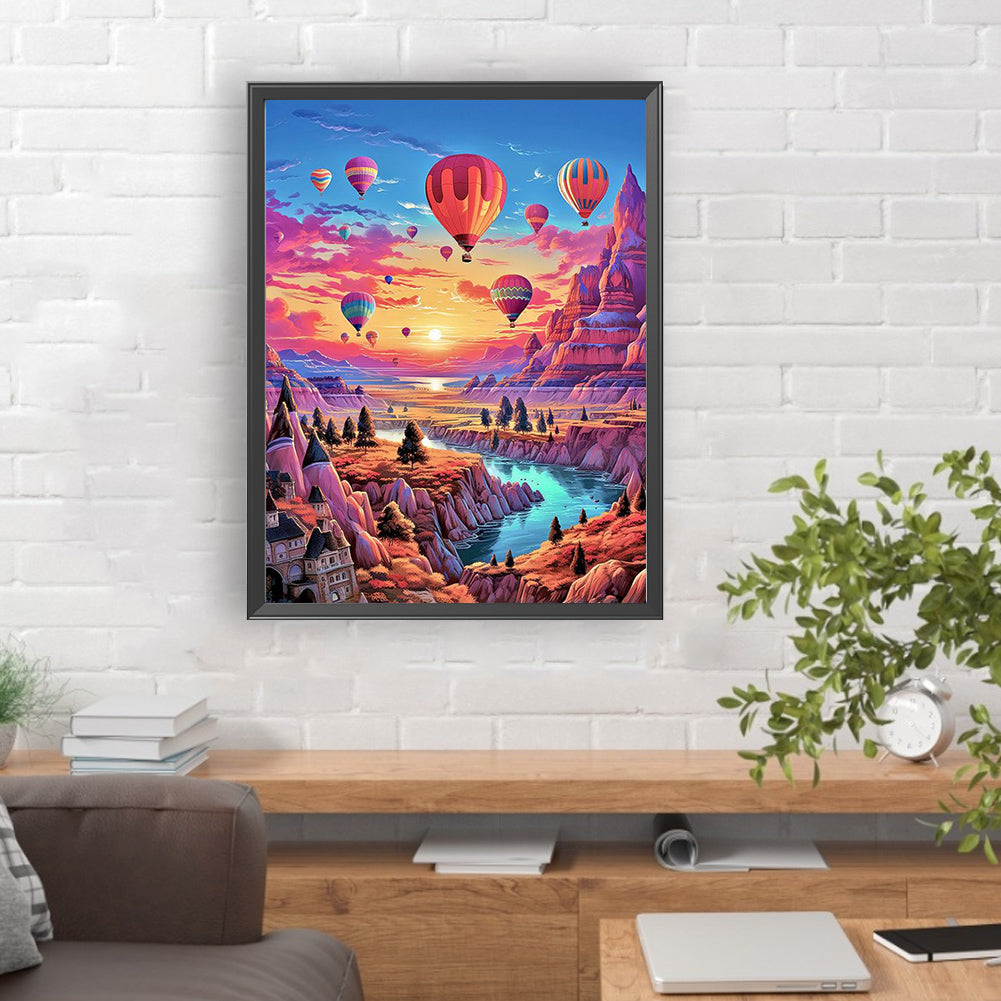 Hot Air Balloon - Full Round Drill Diamond Painting 30*40CM