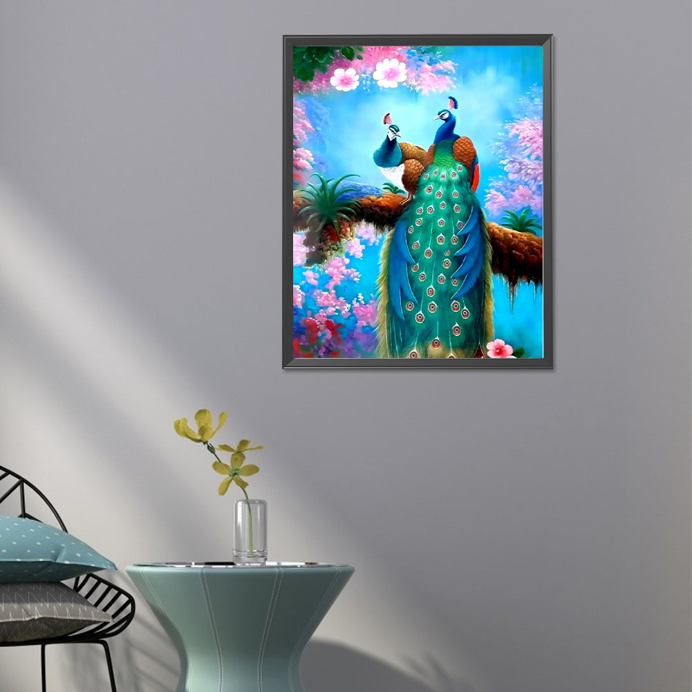 Peacock - Full Round Drill Diamond Painting 40*50CM