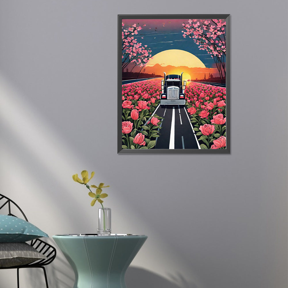Road Car - Full Round Drill Diamond Painting 40*50CM