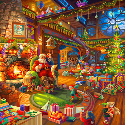 Santa'S Cozy Cabin - Full Round Drill Diamond Painting 30*30CM