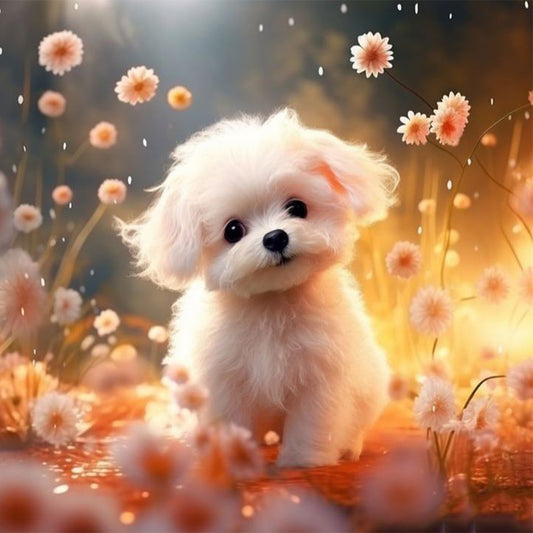 Puppy - Full Round Drill Diamond Painting 30*30CM