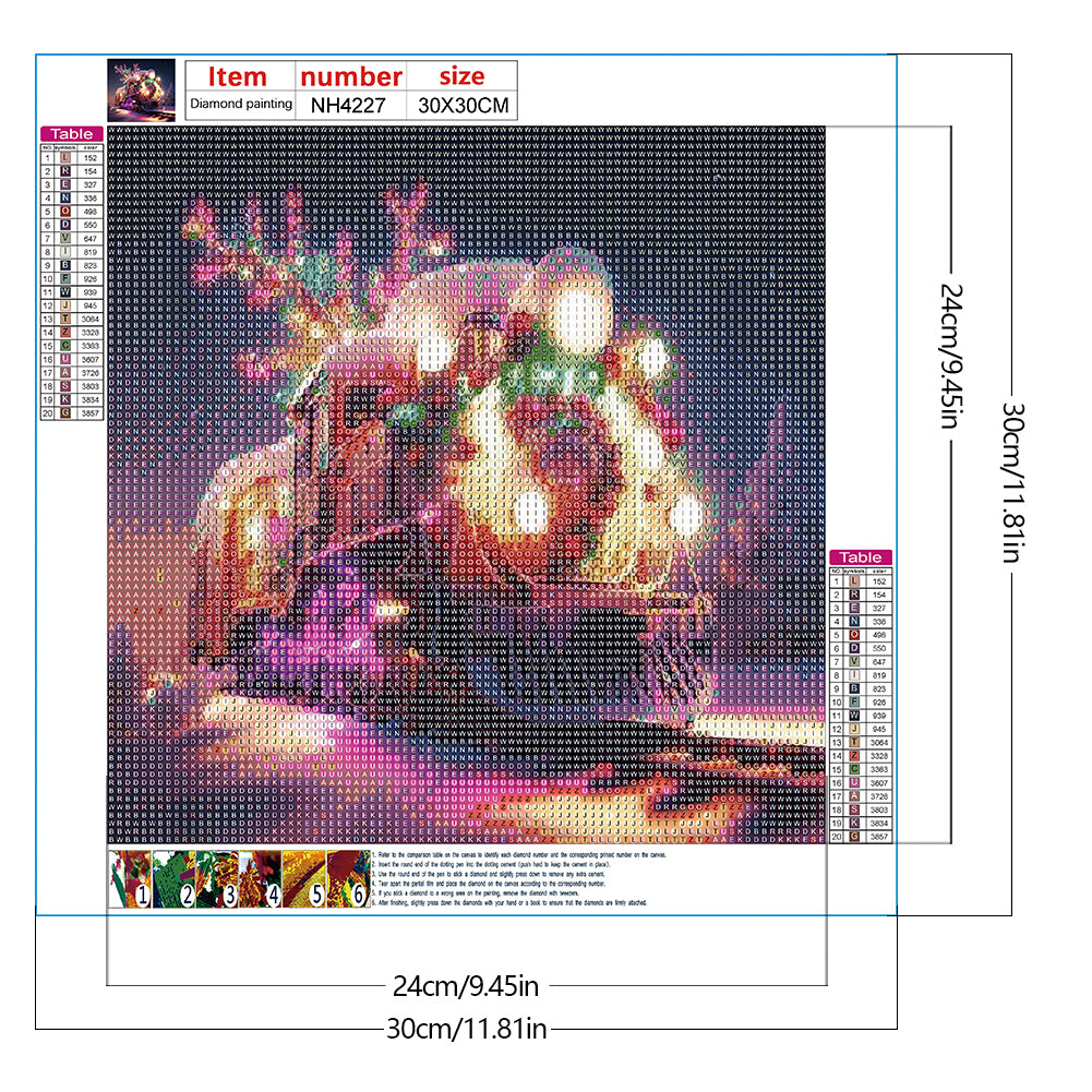Lantern Train - Full Round Drill Diamond Painting 30*30CM