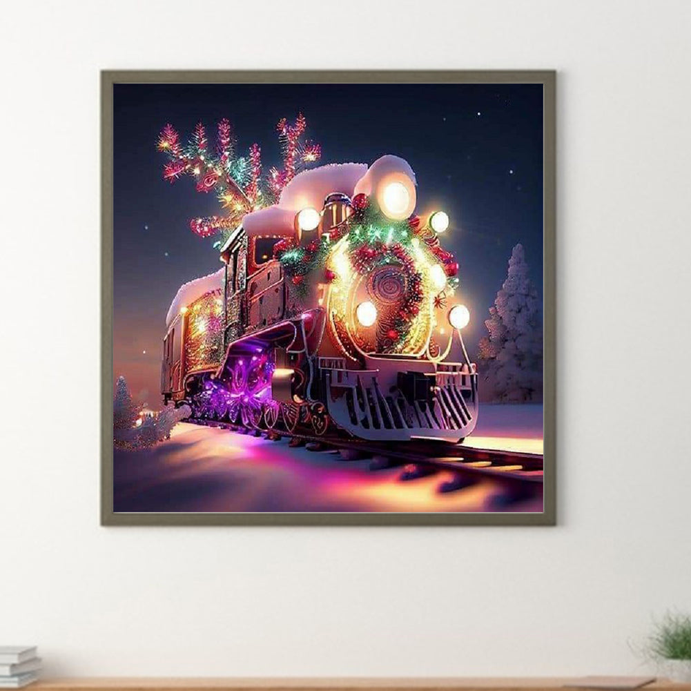 Lantern Train - Full Round Drill Diamond Painting 30*30CM