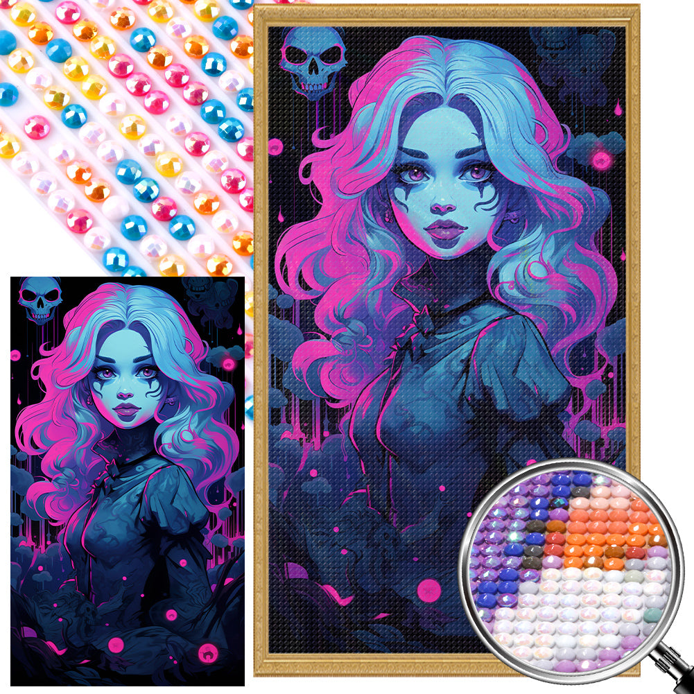 Elegant Girl - Full Round Drill Diamond Painting 40*70CM