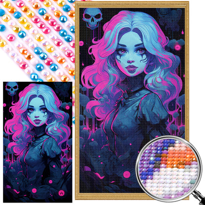 Elegant Girl - Full Round Drill Diamond Painting 40*70CM
