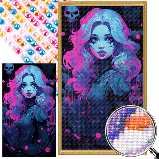 Elegant Girl - Full Round Drill Diamond Painting 40*70CM