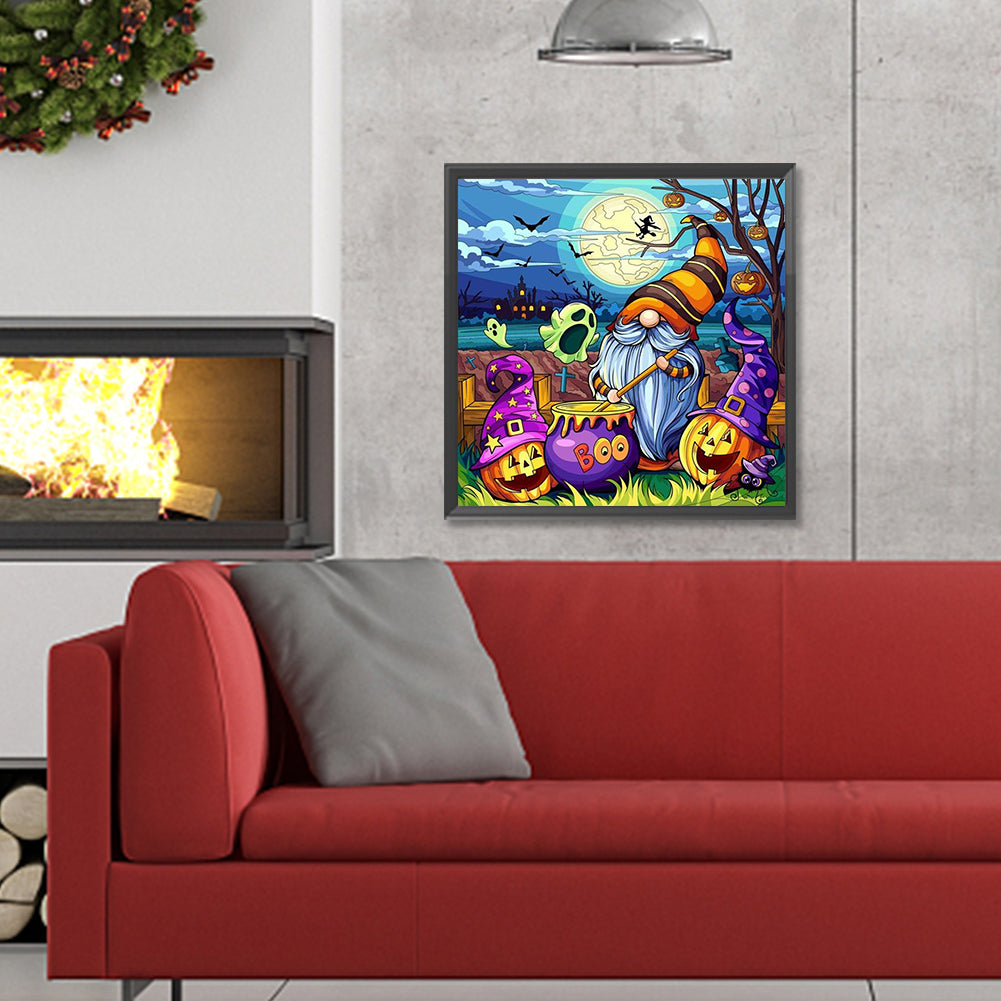 Halloween Gnome - Full Round Drill Diamond Painting 30*30CM