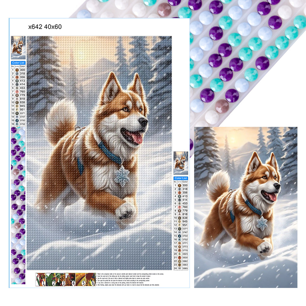 Animals In The Snow - Full Round Drill Diamond Painting 40*60CM