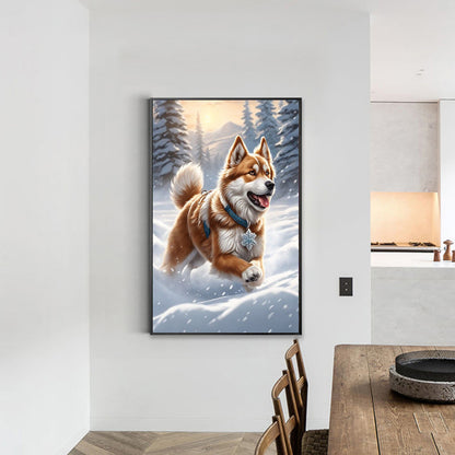 Animals In The Snow - Full Round Drill Diamond Painting 40*60CM
