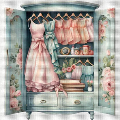 Wardrobe - 11CT Stamped Cross Stitch 50*50CM