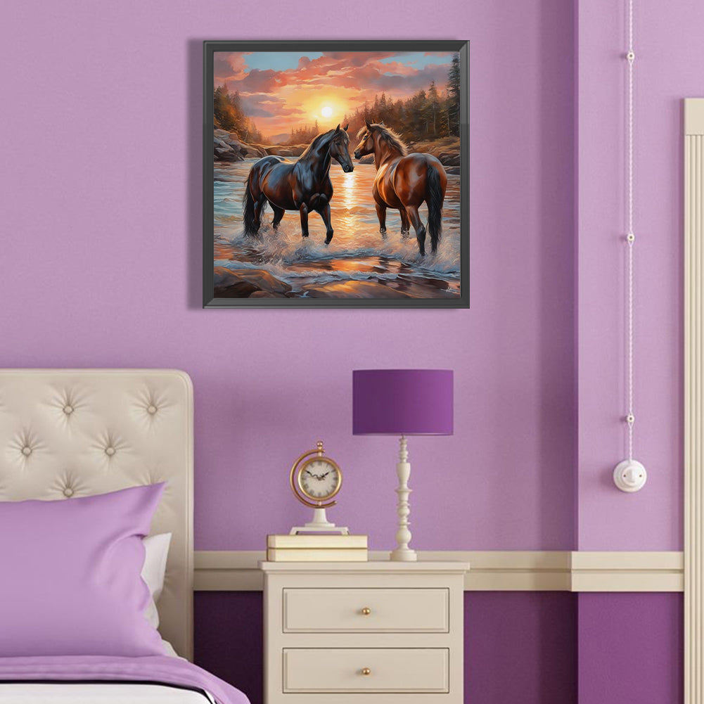 Horse - Full Round Drill Diamond Painting 40*40CM