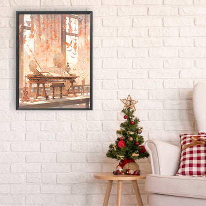Piano¡¤Rhythm - Full Round Drill Diamond Painting 30*40CM