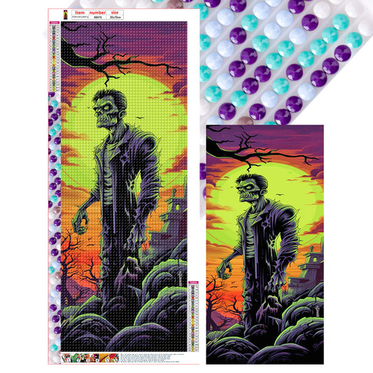 Halloween¡¤Zombies - Full Round Drill Diamond Painting 30*70CM