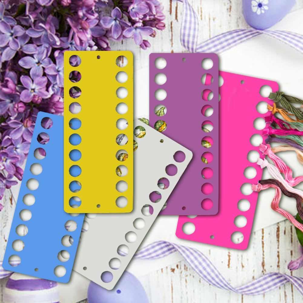 5PCS Sewing Thread Winding Plate Board 19.4x8cm (20 Round Holes)