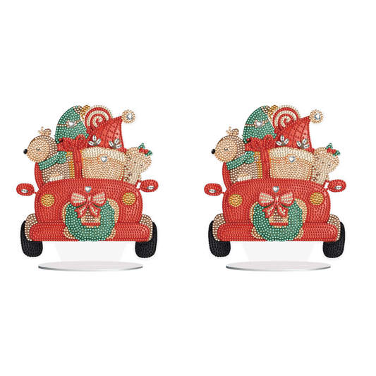 Special Shape Diamond Art Table Decor for Home Office Table Decor (Gift Cars #2)