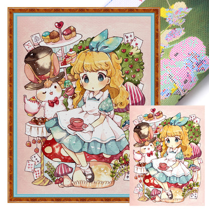 Cartoon Alice - 11CT Stamped Cross Stitch 50*65CM