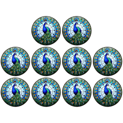 Glass Painting-Peacock - 18CT Counted Cross Stitch 20*20CM