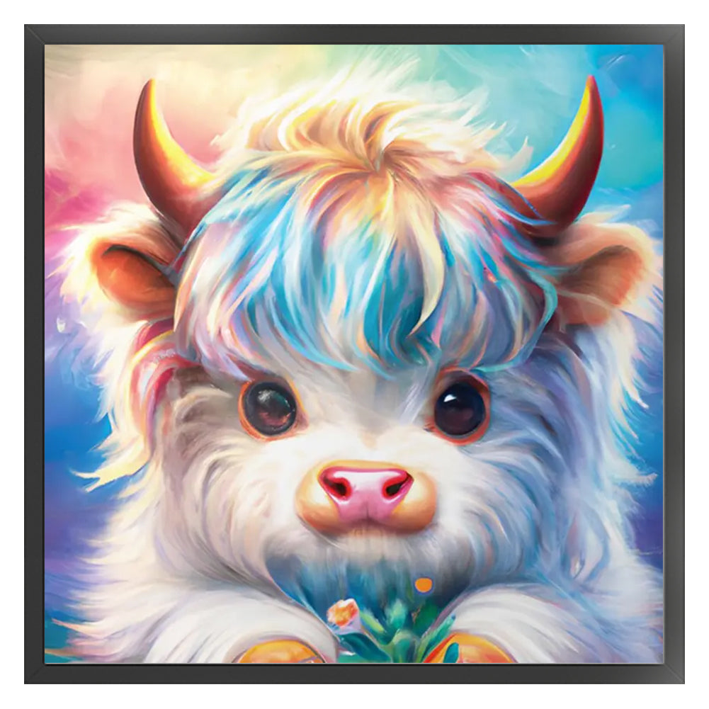 Cartoon Cow - 11CT Stamped Cross Stitch 40*40CM