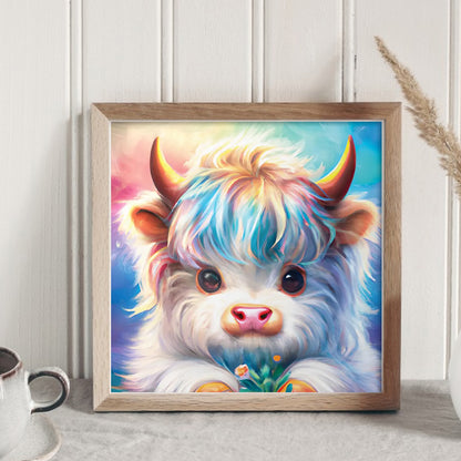 Cartoon Cow - 11CT Stamped Cross Stitch 40*40CM