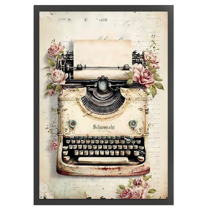 Retro Poster - Typewriter - 11CT Stamped Cross Stitch 40*60CM