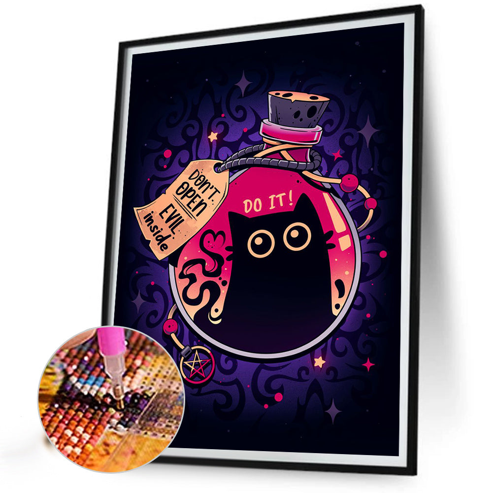 Cat - Full Round Drill Diamond Painting 40*50CM